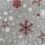 Szürke alapon hópelyhek