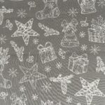 Szürke alapon karácsonyi minta