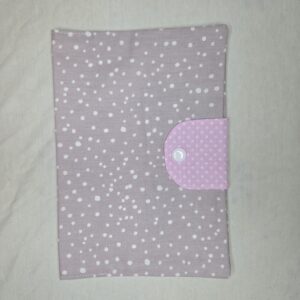 Várandósgondozási könyv borító bézs pöttyös rózsaszínnel