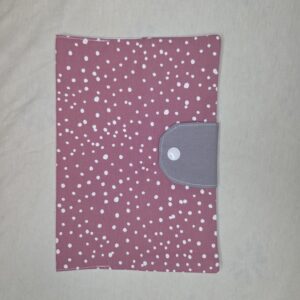 Várandósgondozási könyv borító rózsaszín pöttyös szürkével